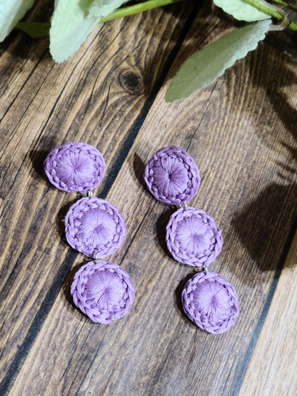 Triple Circle Drop Earrings