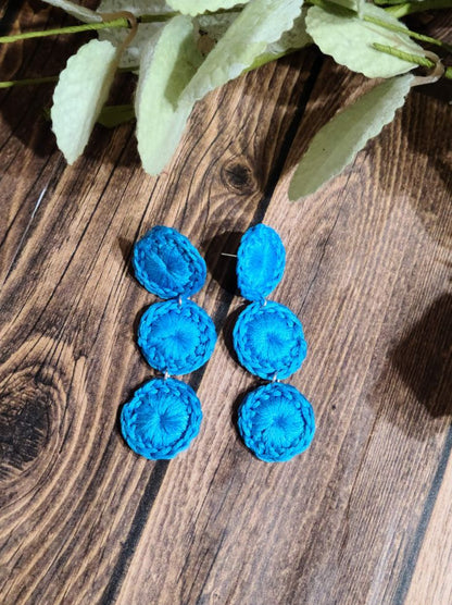 Triple Circle Drop Earrings