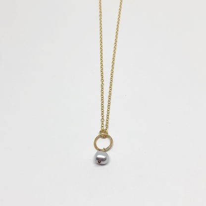 Mermaid Pearl Drop Charm Necklace