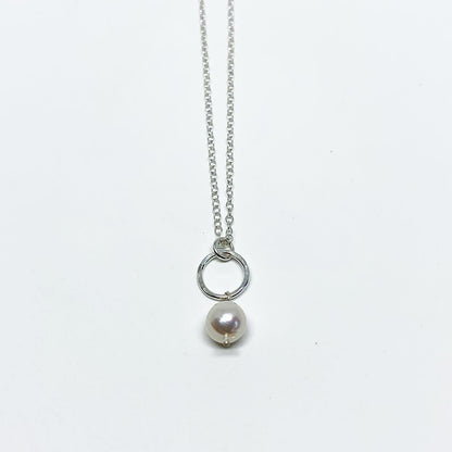 Mermaid Pearl Drop Charm Necklace