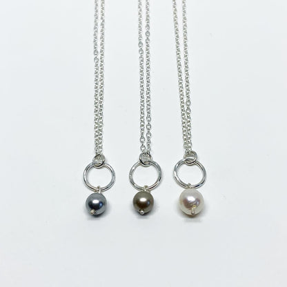 Mermaid Pearl Drop Charm Necklace