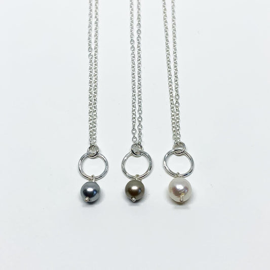 Mermaid Pearl Drop Charm Necklace