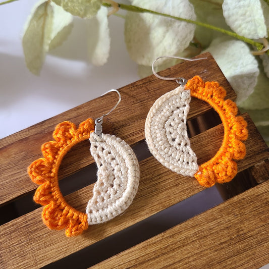 Day and Night Earrings | Half Sun Earrings