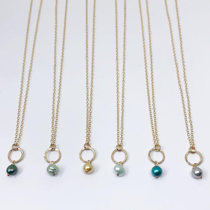 Mermaid Pearl Drop Charm Necklace
