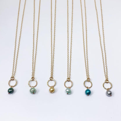 Mermaid Pearl Drop Charm Necklace