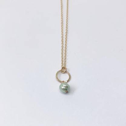 Mermaid Pearl Drop Charm Necklace