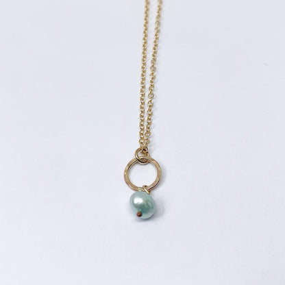 Mermaid Pearl Drop Charm Necklace