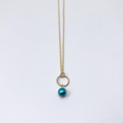 Mermaid Pearl Drop Charm Necklace